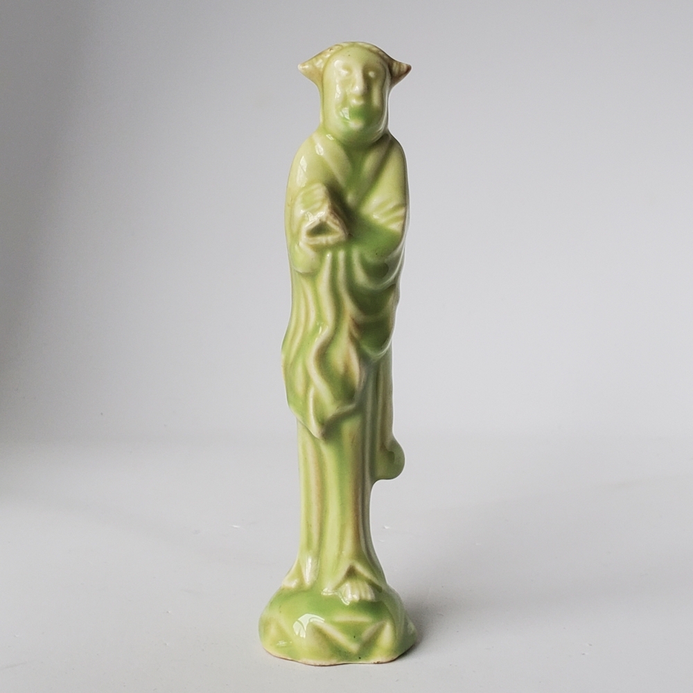 Vtg Roselane Pottery Asian Woman Figurine Roselane Pasadena California Pottery